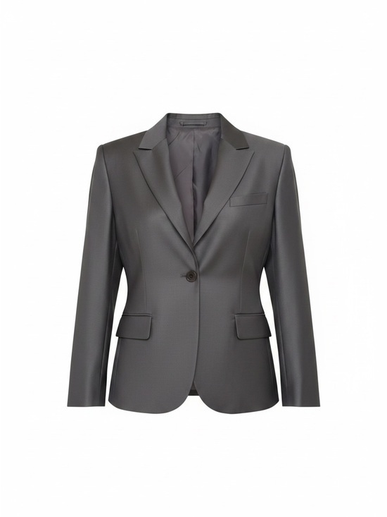 Clifford & Wills Jackets & Blazers - Tailored Women's Charcoal Gray Single-Button Blazer